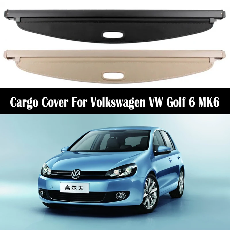 

Rear Trunk Cargo Cover For Volkswagen VW Golf 6 MK6 2008-2013 Shield Shade Curtain Partition Board Privacy Security Accessories