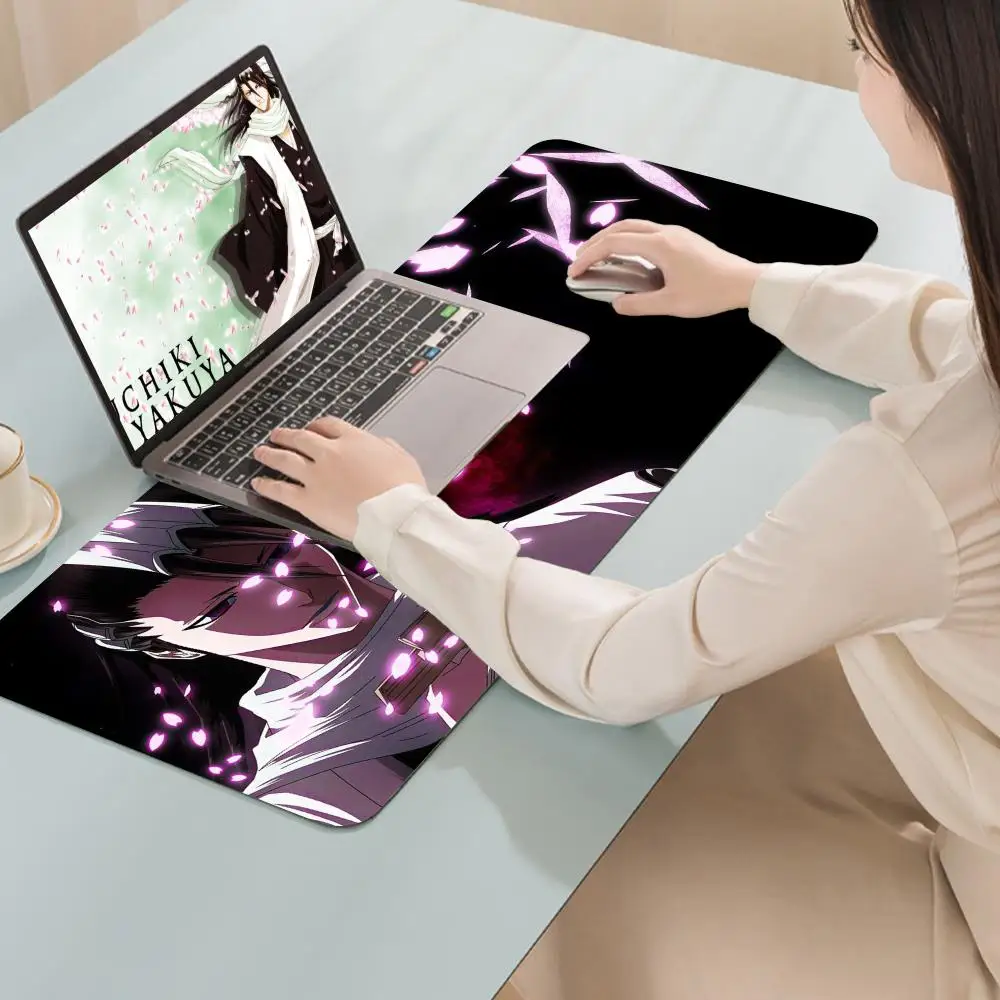 Bleach Byakuya Fashion Big Mouse Pad Large Anime Desk Mat Luxury Desktop Cartoon Gaming Gamer Keyboard Office Computer Cushion