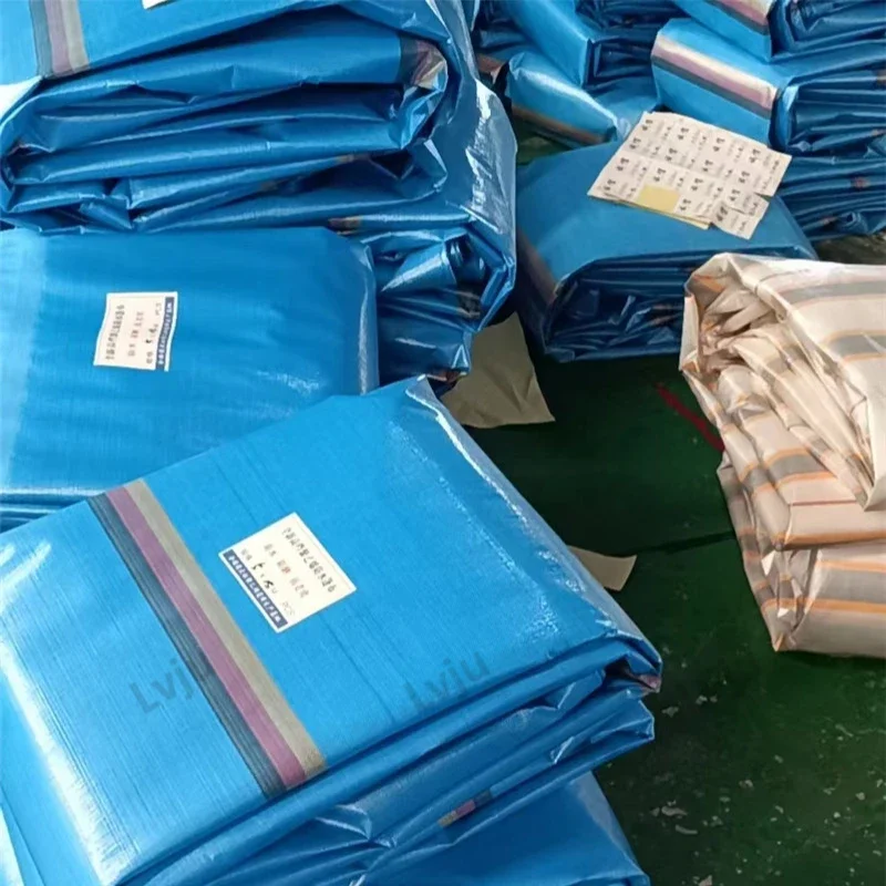 

【From China】Lvju Manufacturers Stripe Tent Material Pe Tarpaulin With Eyelets Pe Tarpaulin 5x8m