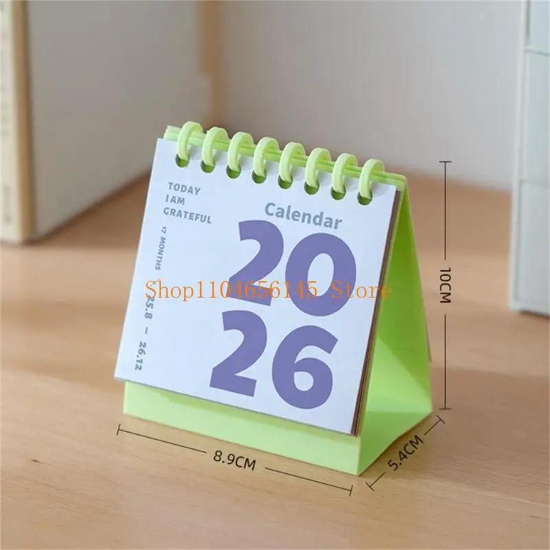 

5asd 2026 Desk Calendar Twin-Coil Binding Tabletop Calendar 12 month Runs from Jan 2026 to Dec 2026 For Daily Scheduling