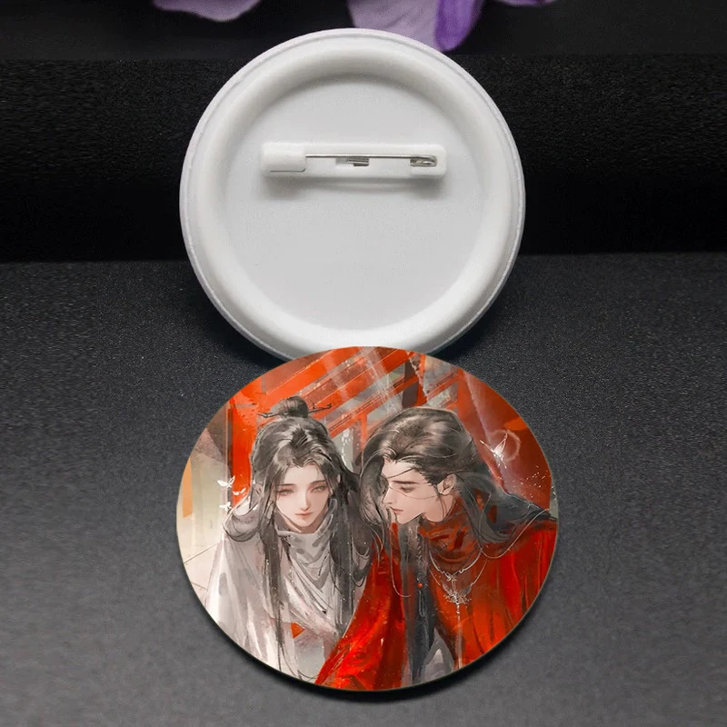 44/58 مللي متر أنيمي تيان غوان Ci فو دبابيس على ظهره الكرتون Coplay شارة Huacheng Xielian لطيف المينا دبابيس مجوهرات اكسسوارات #3