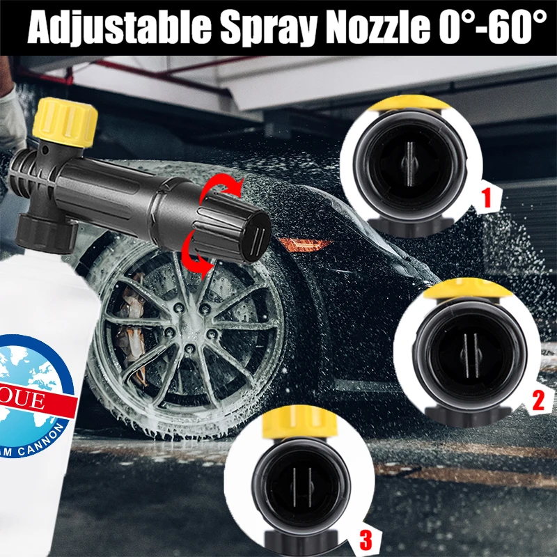 ROUE pianka śnieżna Generator pianki podkładka pianki Cannon pianka śnieżna lanca pianowa dla Karcher K2 K3 K4 K5 K6 K7 Nilfisk Parkside Huter