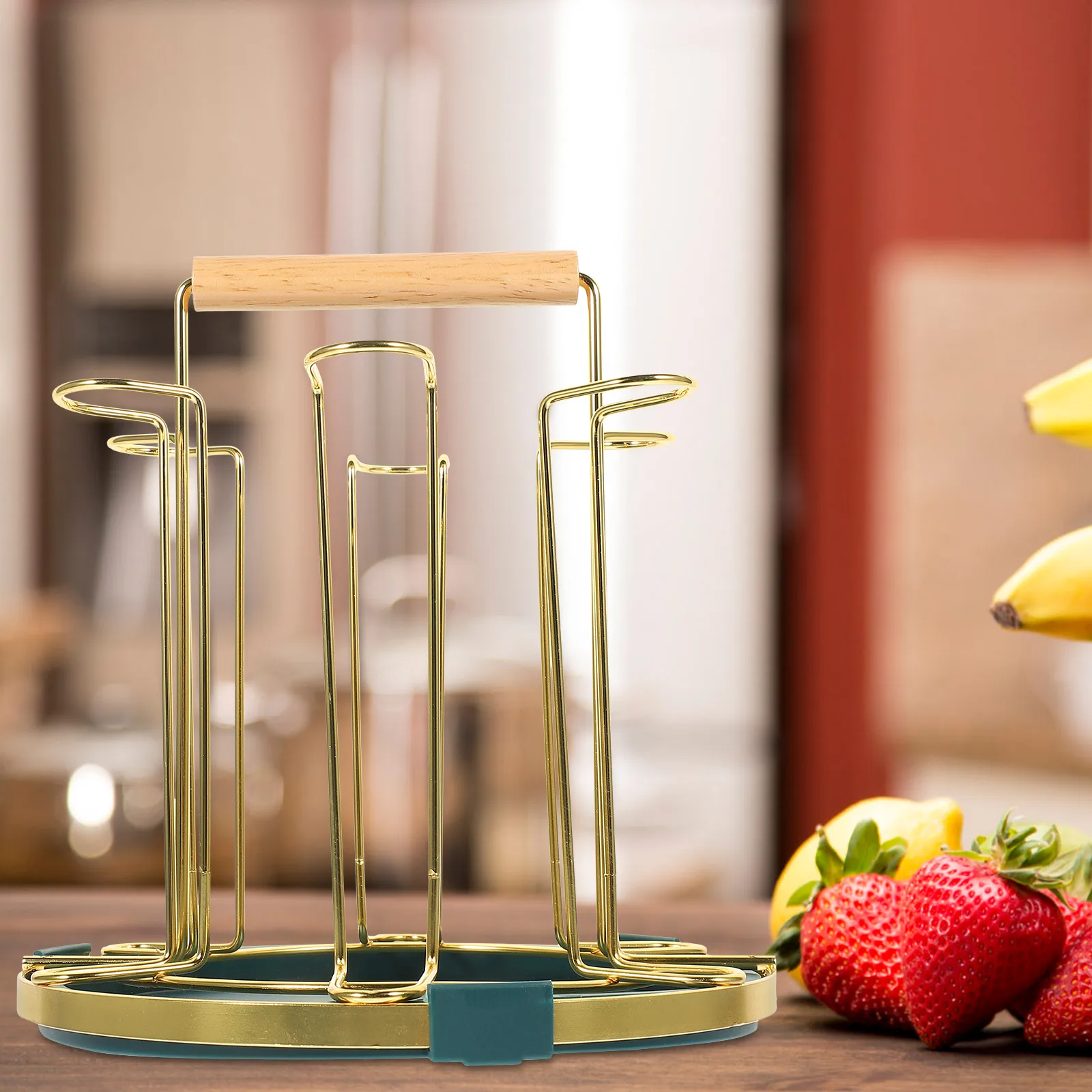 

Cup Holder Mug Stand Storage Racks Coffee Drying Shelf Iron Bracket for Counter Drain Draining