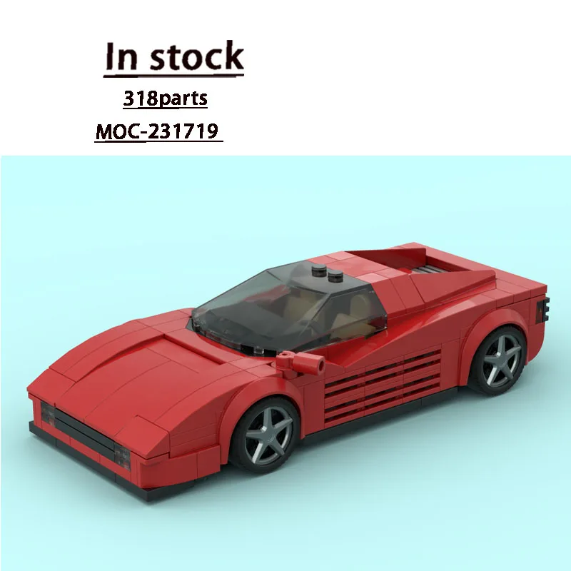 

Конструктор MOC-231719 «Классический красный спортивный суперкар 90-х» (318 деталей), модель для сборки, подарок на день рождения для мальчиков