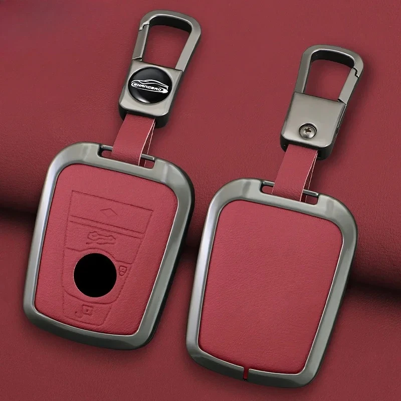 

Сплав + кожаный чехол для ключей от автомобиля, защитный чехол-держатель, брелок для BMW I3 I8, серия, бесключевой пульт дистанционного управления, автомобильный Стайлинг, брелок, аксессуары