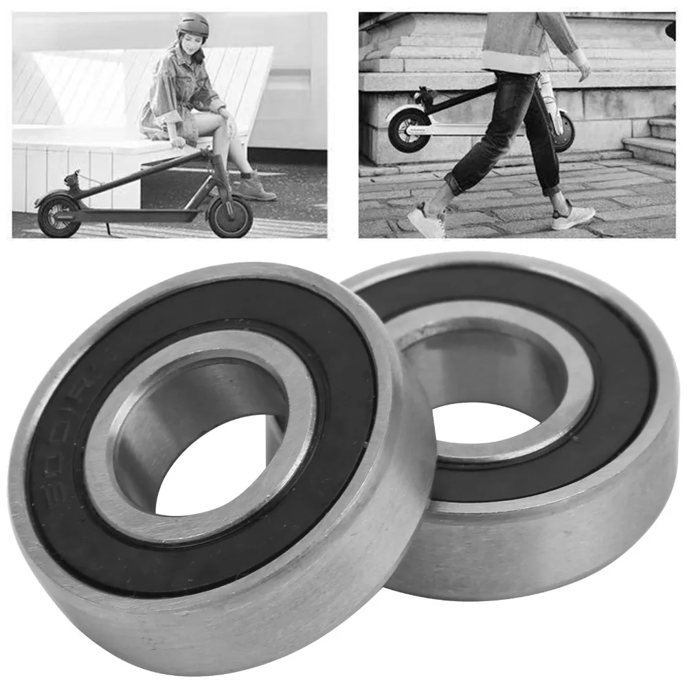 

2PCS Steel Electric Scooter Bearings 6001RS 12 x 28 x 8mm Rear Auxiliary Wheel Bearings Rubber Seal for Xiaomi M365/PRO/PRO2