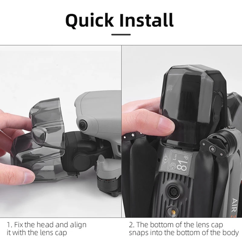 Lens Cap For DJI AIR 3 Drone Protective Gimbal Lock Cover Camera Guard Anti-Scratch Protector Fixer Accessory