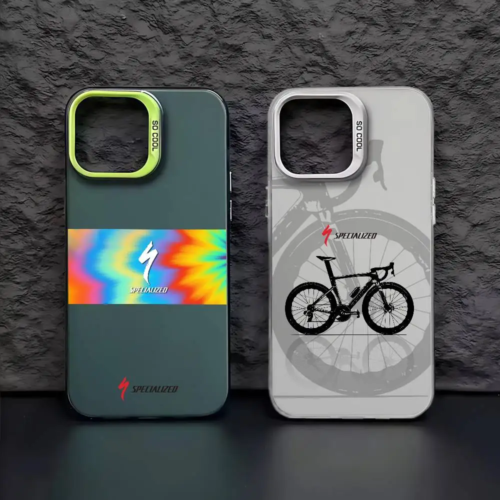 

Cool Bicycles S-SPECIALIZED Phone Case For iPhone 16 15 14 13 12 11 Pro Max Independent Metal Button Electroplating Mobile