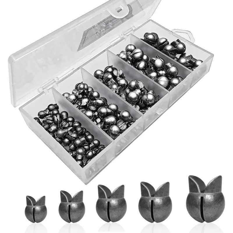 

100 шт., грузила для рыбалки-премиум, разделенные грузила для рыбалки, круглые съемные грузила для рыбалки, 5/6 размеров