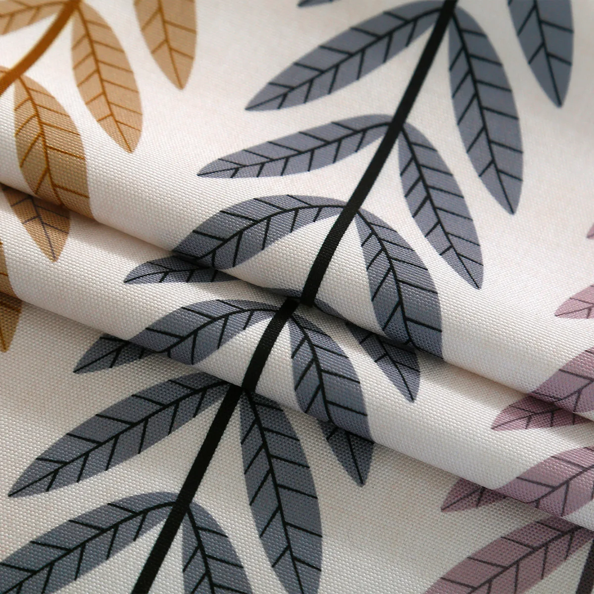 1-Panel Wheat Print Curtain with Innovative Design, Semi-Transparent, Tube-Rod Pocket, Bedroom Bay Window Curtain