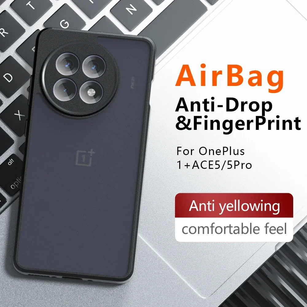 Airbag Super Protection Soft TPU+PC Clear Matte Back Cover For OnePlus 13R OnePlus13R 5G Phone Case