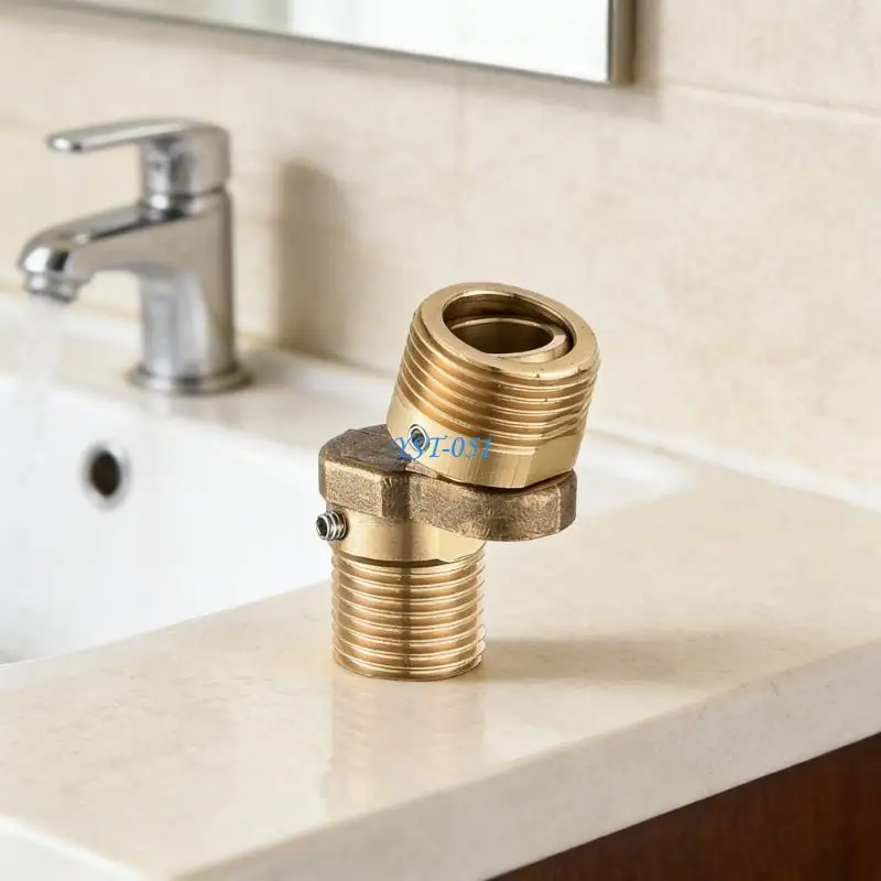 E15A Faucet Adapter Copper Angled Curved Foot 360 Degree Rotating Adjustable Leg