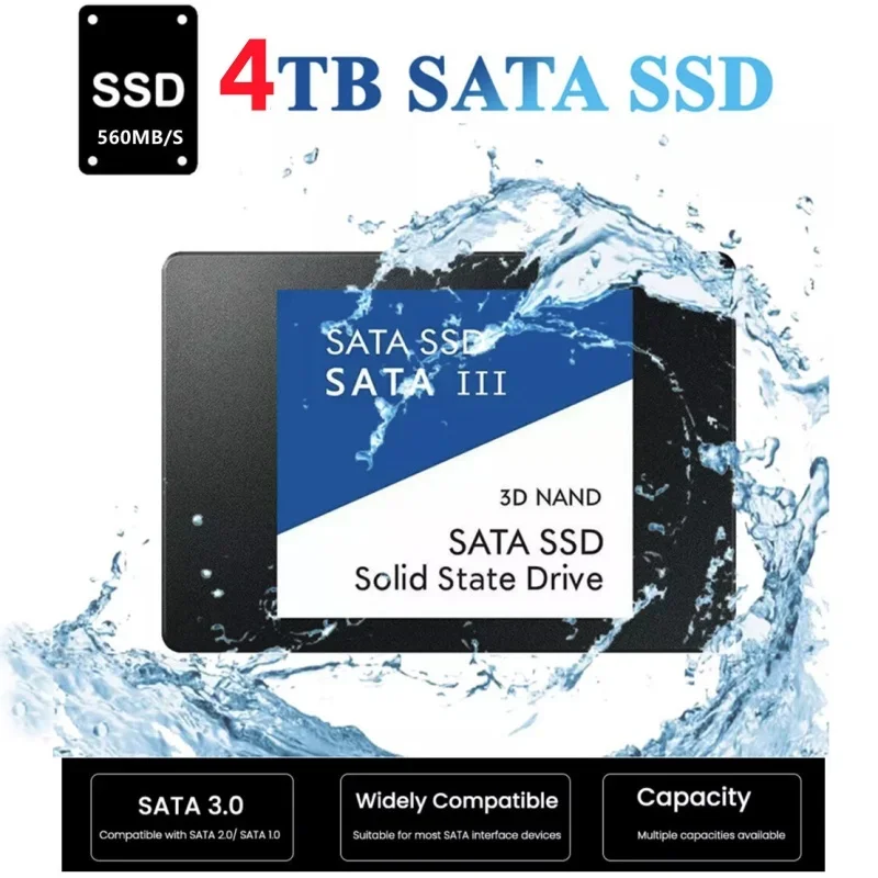 2024 New 4TB SATA SSD Sata Hard Drive Disk Sata3 2.5 Inch 2TB 1TB High Speed Original Hard Disk Internal Solid State Drives