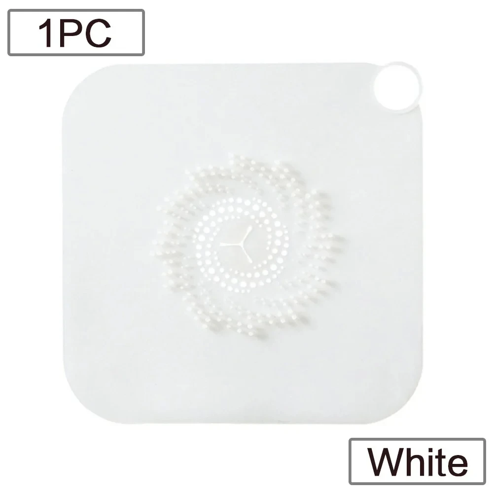 Silicone Floor Drain Anti Clogging Hair Catcher With Stopper Pad  Bathroom Floor Drain Cover  Sink Filter Bathroom Kitchen image 5