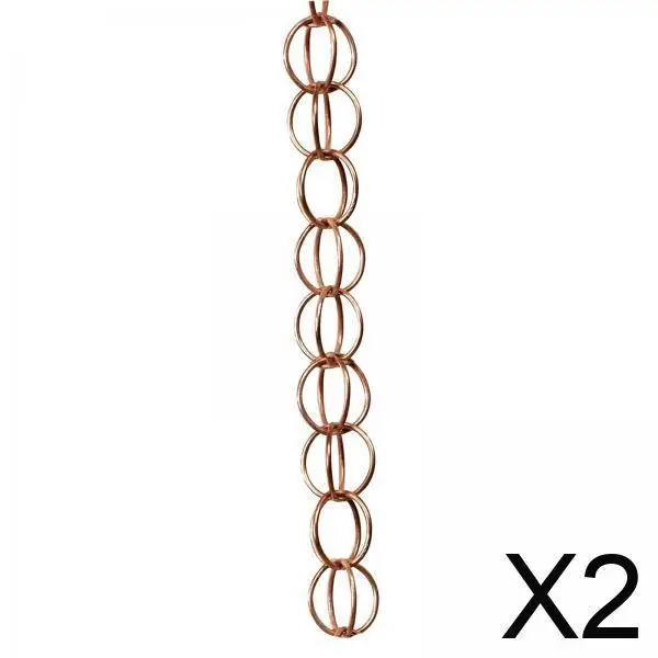 

2xRain Chains Replace Metal Rainwater Catcher Chain for Awnings Backyard Sheds Rings