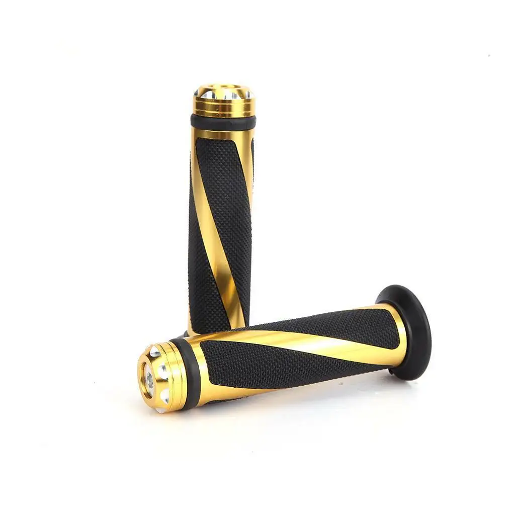 7/8inch Gold Stripe Motorcycle Hand Grips For Yamaha Honda ...