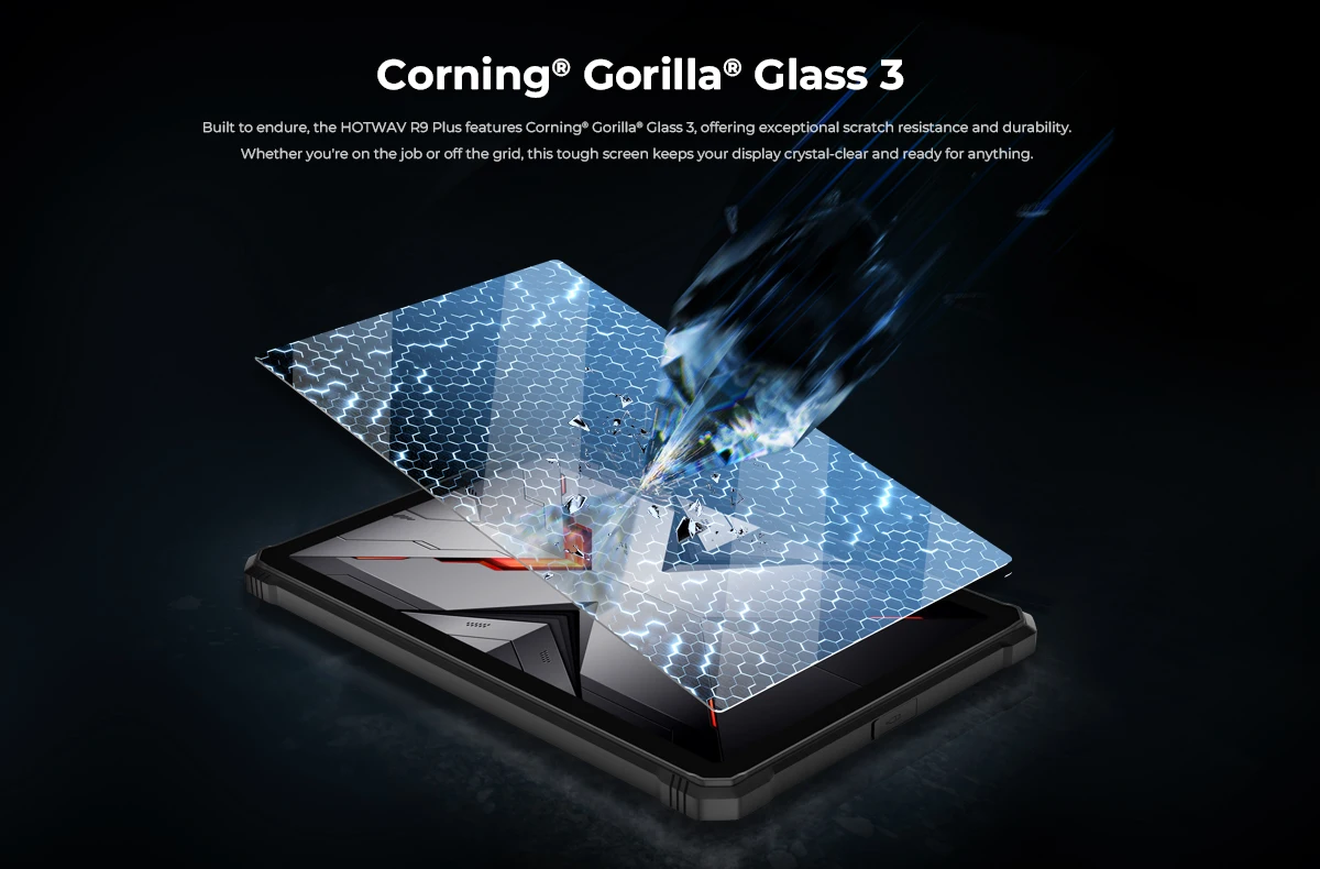 HOTWAV R9 Plus Robustes Tablet 11'' 2K Display 20080mAh Pad 8GB 512GB 64MP Android 14 Tablet-PC mit Super-Campinglicht – Detail 8