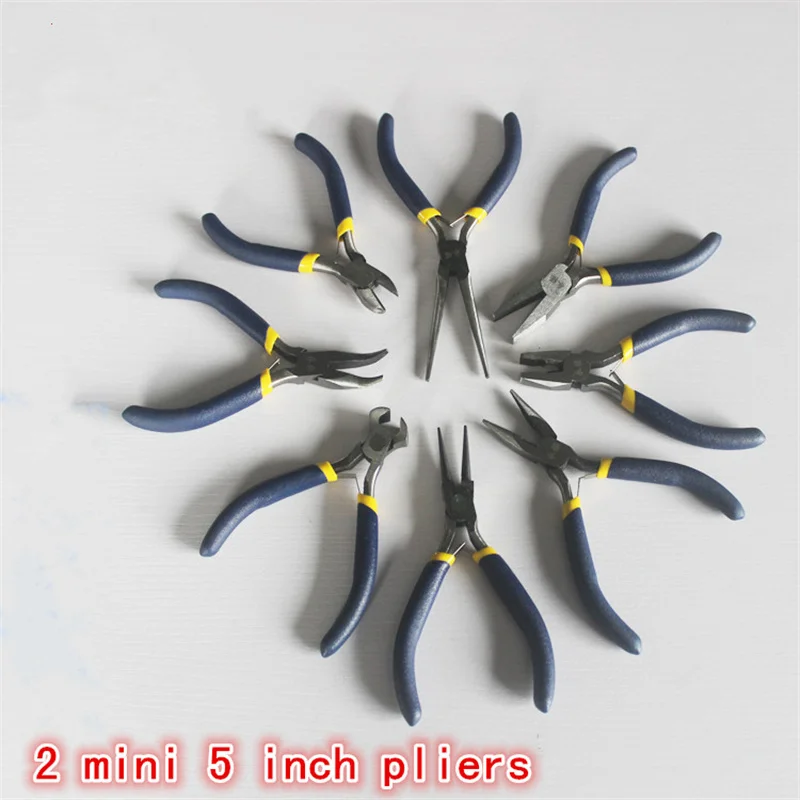 Handmade pliers needle-nosed pliers round-nosed pliers mini diagonal pliers vise jewelry DIY tool set jewelry pliers