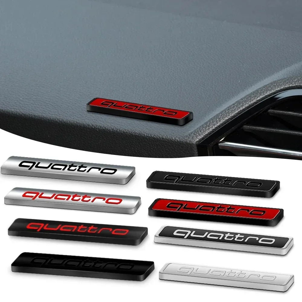 3D ABS QUATTRO Emblem Car Decoration Sticker Auto Accessories for Audi A4 B8 B6 B9 B7 A3 8P 8V 8L A6 C7 C6 C5 Q5 A5 Q7 A1 Q3 A7