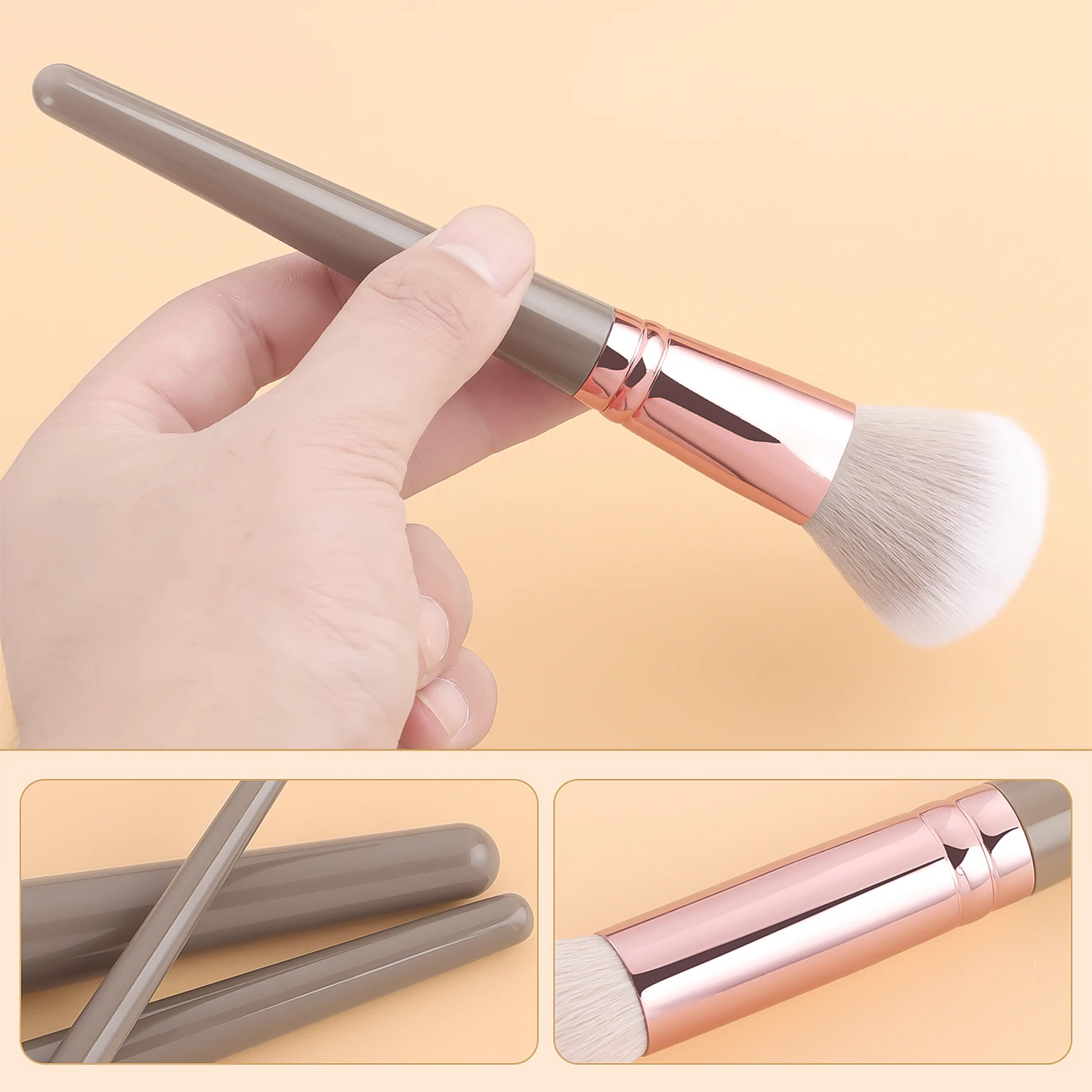 20 pçs pincéis de maquiagem conjunto sombra de olho fundação feminino cosméticos pó solto blush mistura beleza corretivo escova compõem ferramenta
