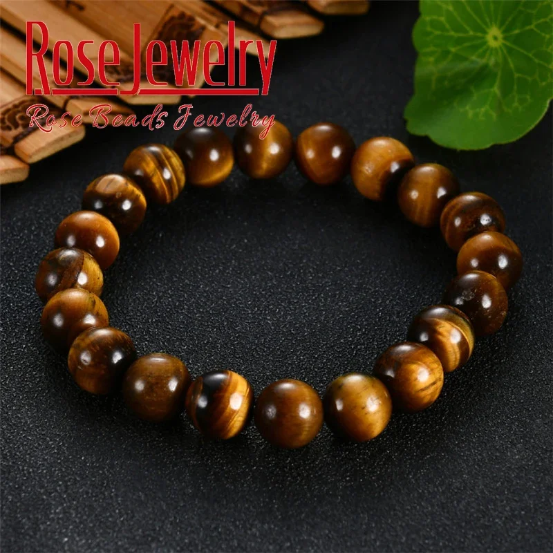 Minimalist Natural Yellow Tiger Eye Bracelets Men Elastic Casual Homme Jewelry 4/6/8/10/12mm natural Stone Beads Bracelet