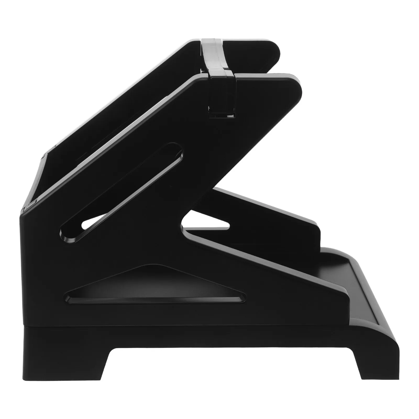 Plastic Thermal Label Holder Black for Rolls Fan-Fold Labels Printer Stand Shipping Paper Desktop Organizer Thermal Sticker Roll