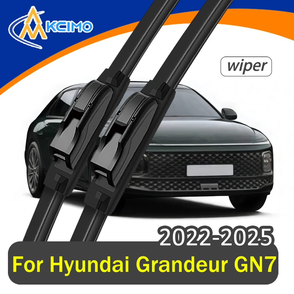 

2PCS Windshield Wiper Blades For Hyundai Grandeur GN7 2022-2025 All-Season Rubber Exact Fit Easy Install Quiet Clear Wipers