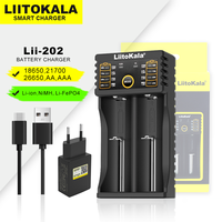 Liitokala Lii-202 Lii-402 Lii-100 Lii-S2 Lii-S4 Lii-S6 3.7V 3.2V 1.2V 3.8V 26650 16340 18650 18500 NiMH Lithium Battery Charger