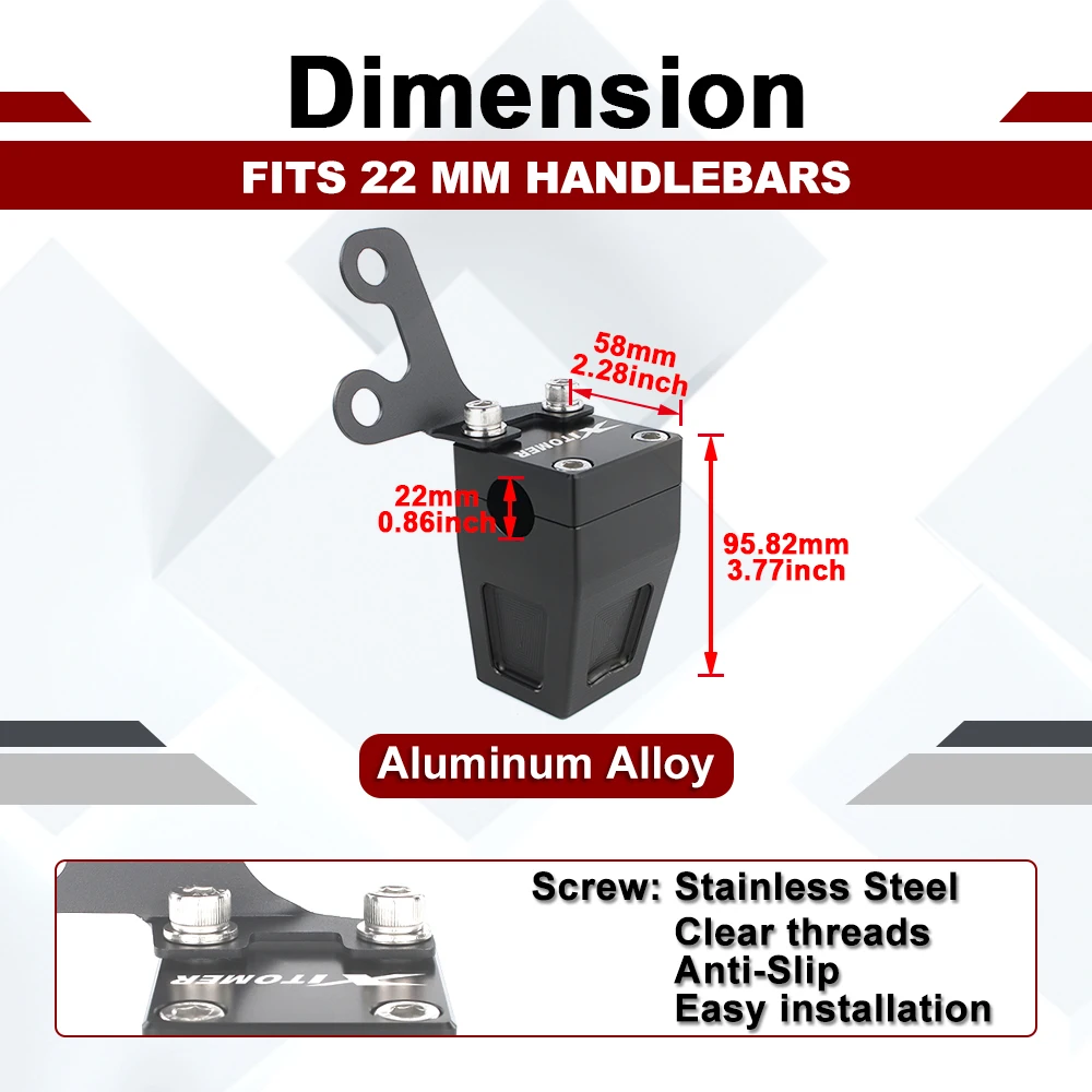 Fit For Honda Ruckus /Zoomer NPS50 2003-2024 Motorcycle Black Handlebar Clamp Riser Aluminum Handlebar Relocation Forward Mounts