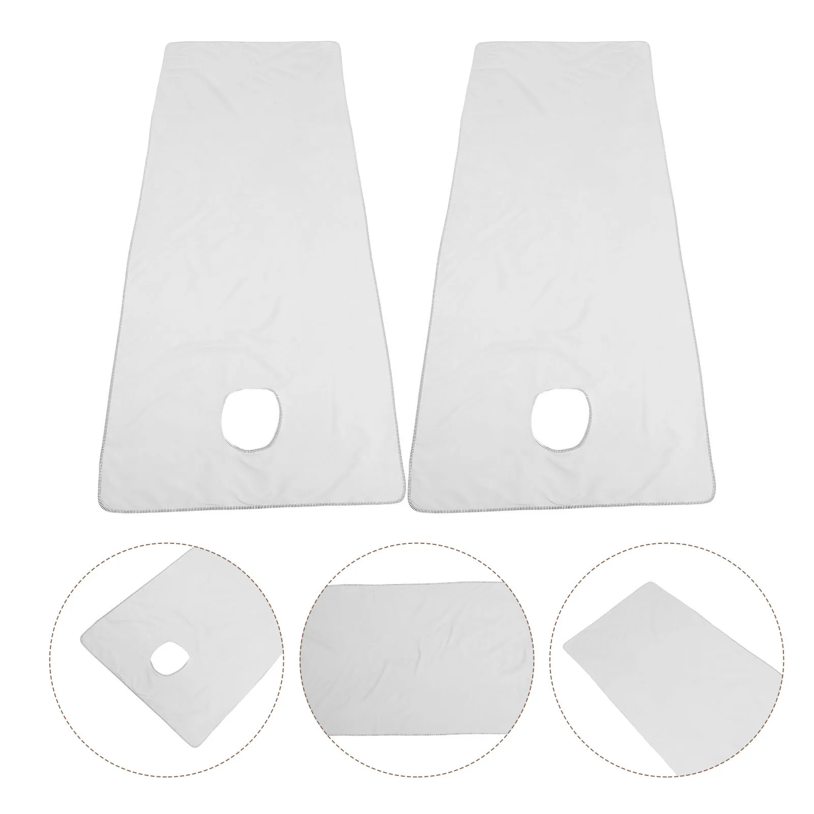 

2Pcs Cotton Massage Bed Sheets 80x200cm Durable Washable with Hole for Beauty Salons and Spas Spa Sheets Massage Bed Bedding