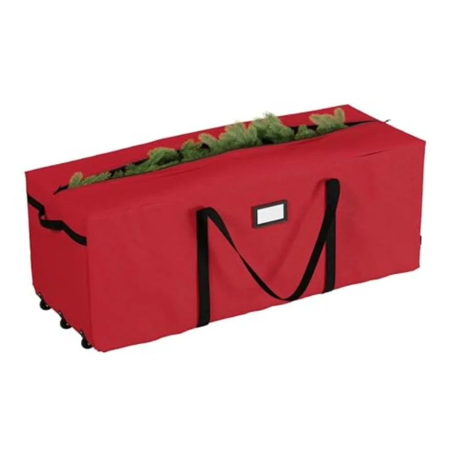 

Christmas Tree Storage Bag with Wheels - Canvas Duffel for 12-Foot Fake Trees and Protecting Holiday Decorations and Inflatable