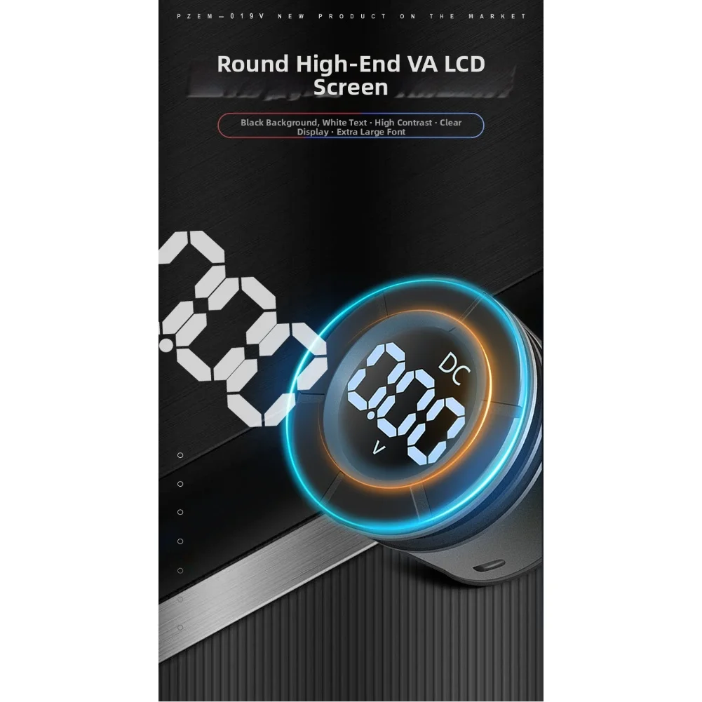 DC 0 300V LCD Digital Voltmeter with Backlight Large Font Display for Voltage Measurement in Industrial and Automotive Use