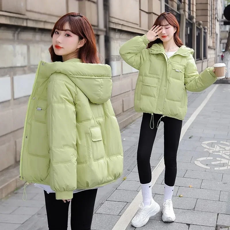 Chaqueta holgada de algodón grueso para mujer, ropa de invierno, versión coreana, 2023