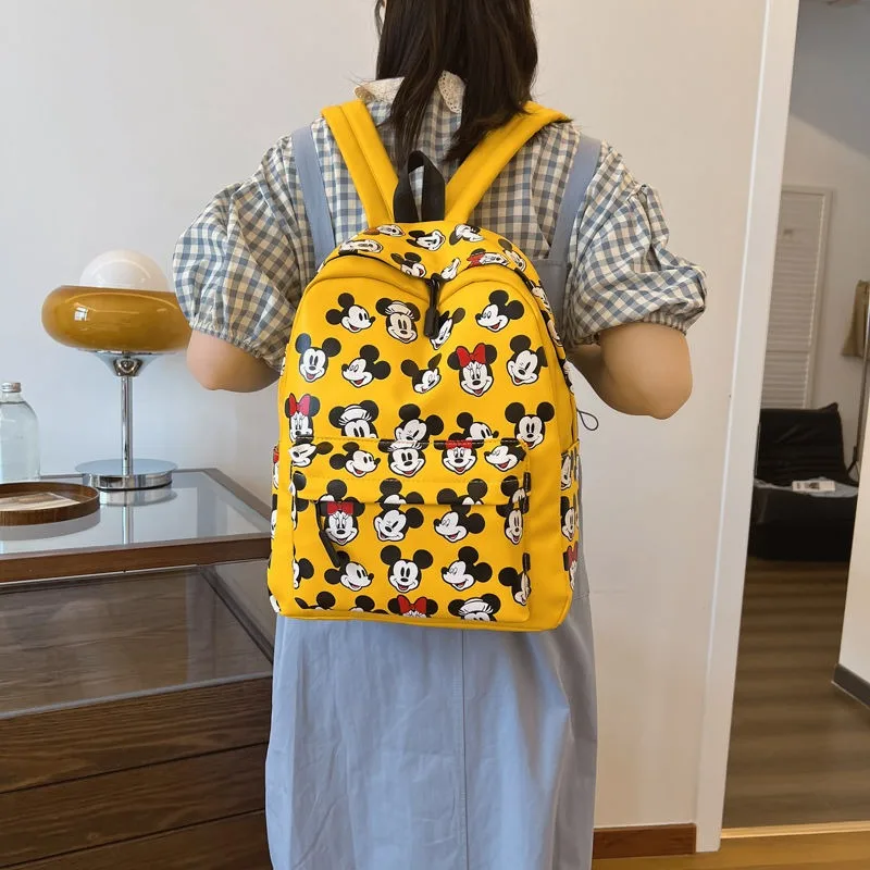 新しいミッキーマウスかわいい漫画プリントポータブルバックパックファッションレジャー屋外旅行大容量収納バックパック