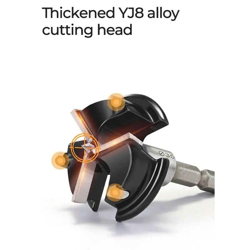 قسط ثلاثة شفرات المفصلي ثقب فتاحة 35 مللي متر النجارة باب خزانة سطح المكتب لوح الخشب المفصلي ثقب الناخس محدد #5