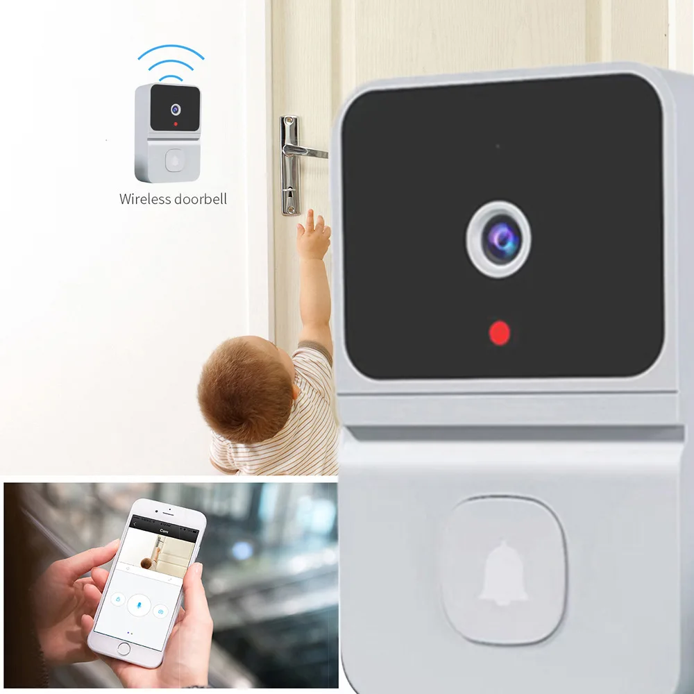 2.4G WiFi Wireless smart Visual Doorbell 450P Night Vision 2-Way Audio Cloud Storage Smart Home Doorbell for Tuya/Kement control