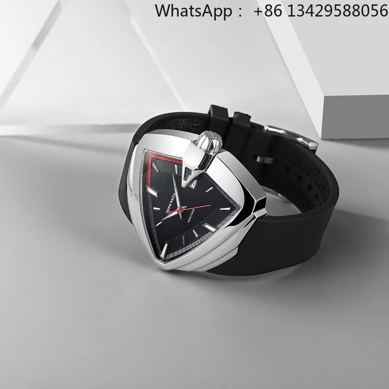 OUPAI 2022 New Arrival Triangle Automatic Watch Man Ventura Waterproof Luxury Rubber Strap Classic Design Luminous Wristwatch
