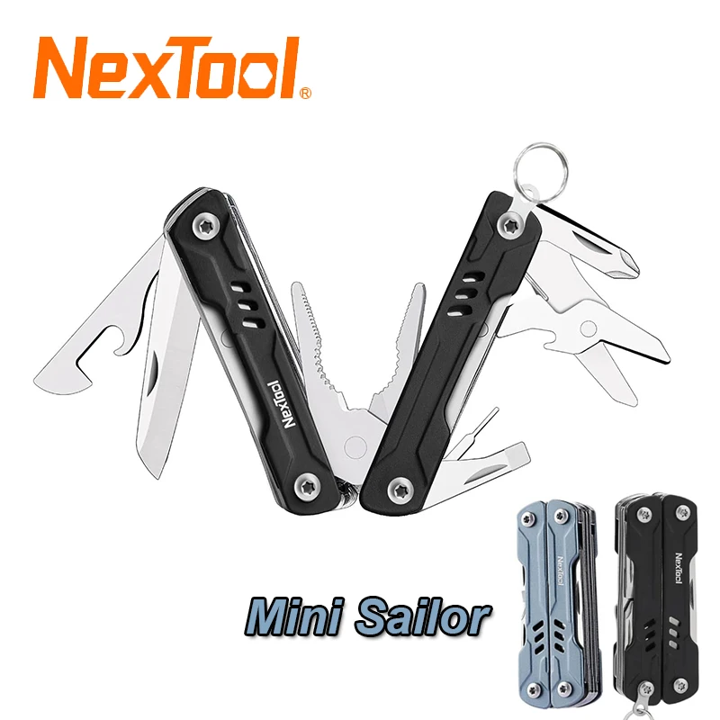 NexTool Mini Sailor 11 In 1 Multi Tool Folding Pliers Screwdriver Scissors EDC Outdoor Tools Portable Keychain Tool