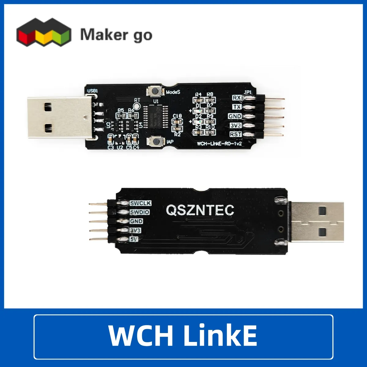 WCH LinkE Online Download Debugger Support WCH RISC-V Architecture MCU/SWD Interface ARM Chip 1 Serial Port to USB Channel