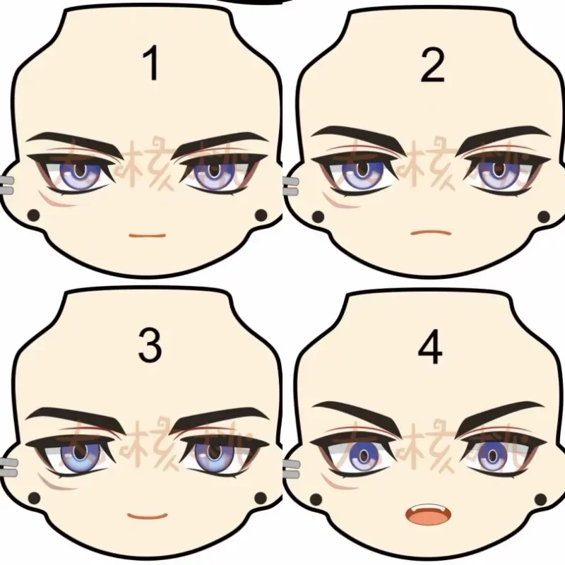 

Wriothesley GSC Face Ob11 YMY Doll Handmade Water Sticker Faceplates Anime Game Cosplay Toy Accessories