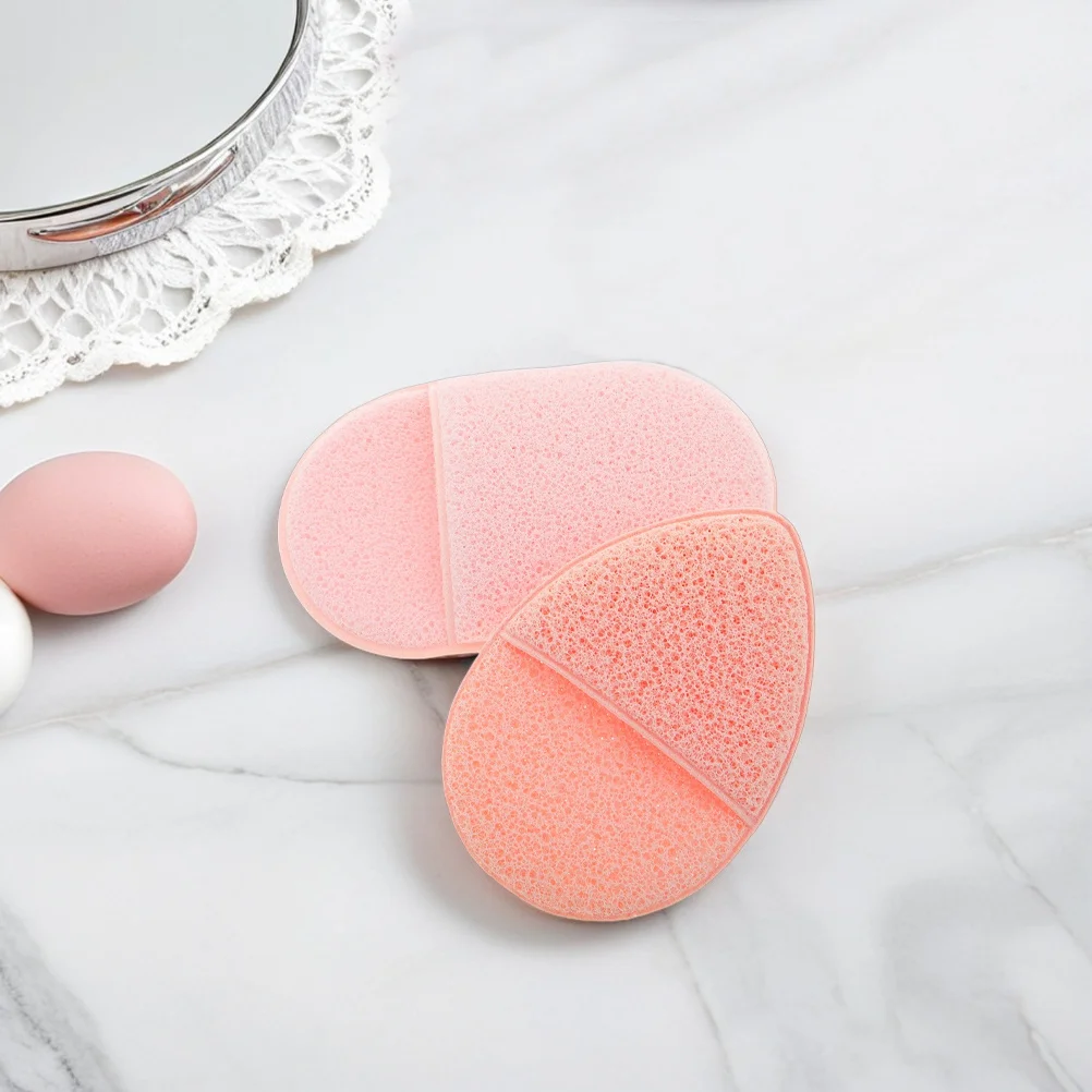 2Sets Face Cleansing Sponges Glove Style Deep Cleaning Makeup Remover Facial Exfoliator Soft Sponge for Women Travel Face