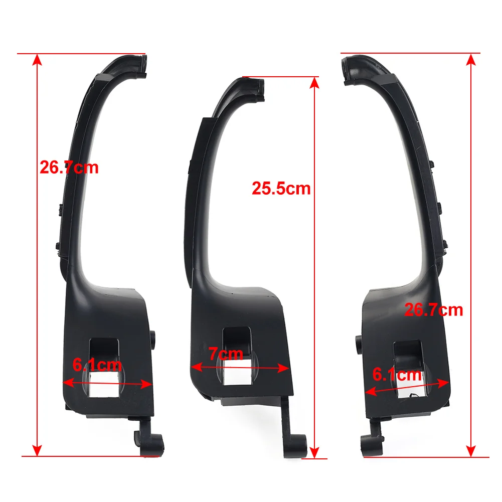 LHD Black Car Inner Doors Handle Pull Trim Cover Accessories For Audi A4 B6 B7 2002 2003 2004 2005 2006 2007 2008