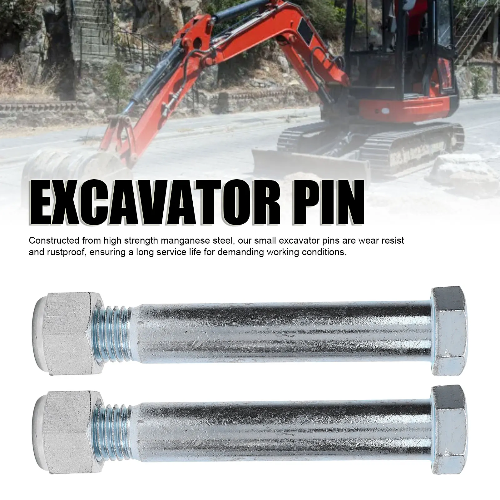 

25 мм штифт для экскаватора Штифт для экскаватора 25 мм износостойкий штифт из марганцевой стали для экскаватора Аксессуары для экскаватора Штифт звена для экскаватора