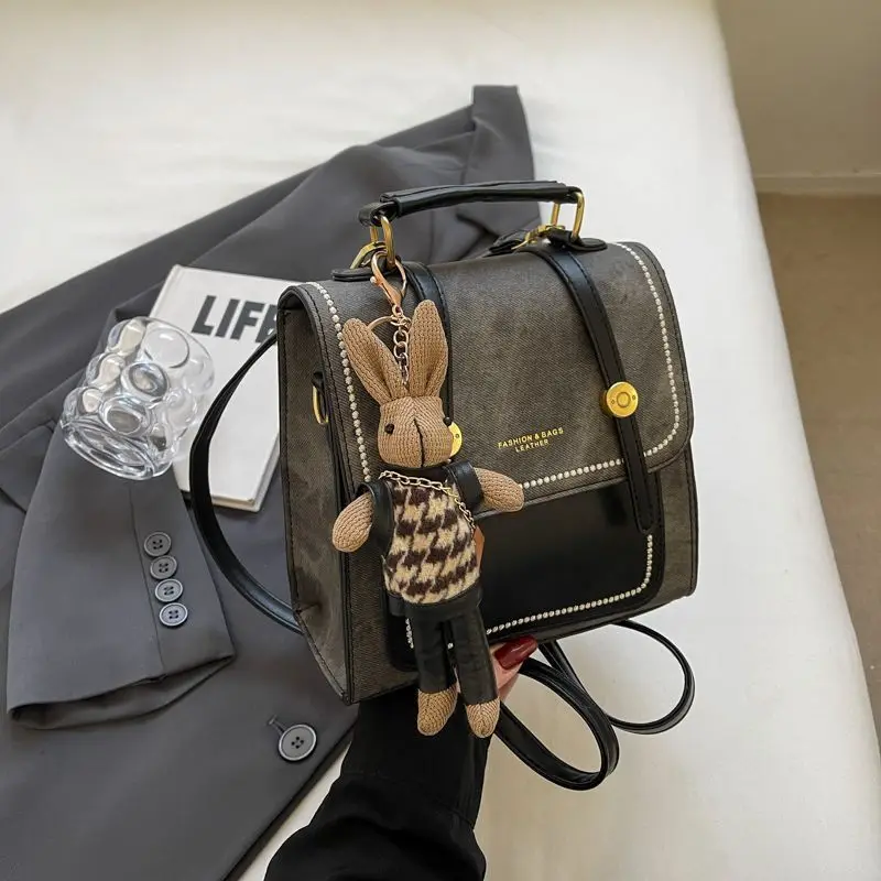 Sac à bandoulière en Denim à trois volets pour femmes, petit sac à dos de voyage, nouveau sac de court élégant 2025