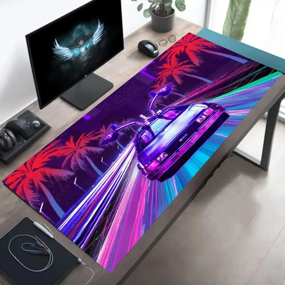 

Purple sports car mouse pad desktop protection pads Mechanical keyboard Extended office carpet desk pads