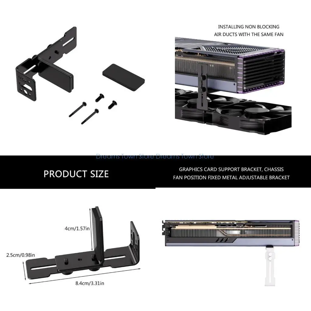 

HX6A Graphics Card GPU Support Bracket Adjustable Height GPU Bracket GPU Brace