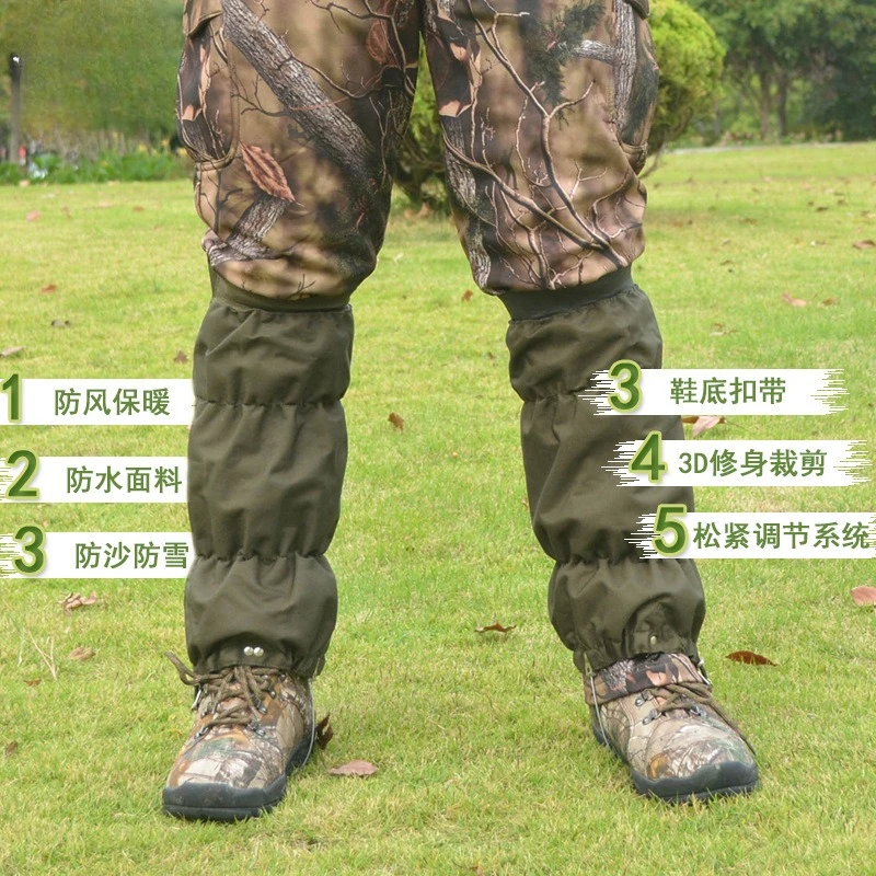 

Outdoor Waterproof Leg Gaiters Essential Protective Gear for Mountaineering Skiing Desert Exploratio hunt accessories