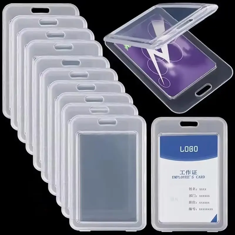 1-10 Stück wasserdichte, transparente, starre Plastikkartenhüllen, transparente ID-Kartenhüllen, Bus-, Bank-, Kredit- und Visitenkarten-Schutzhüllen