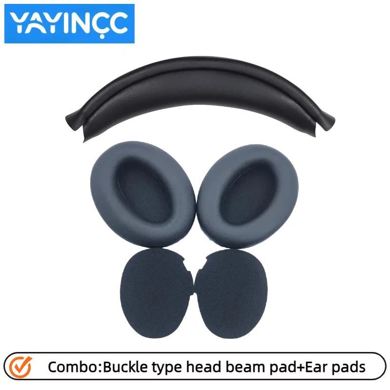 Replacement Snap on Headbeam cushion/Protein skin memory sponge ear pad For Sony WH-1000XM3 Headset repair parts Easy to install - Image 5