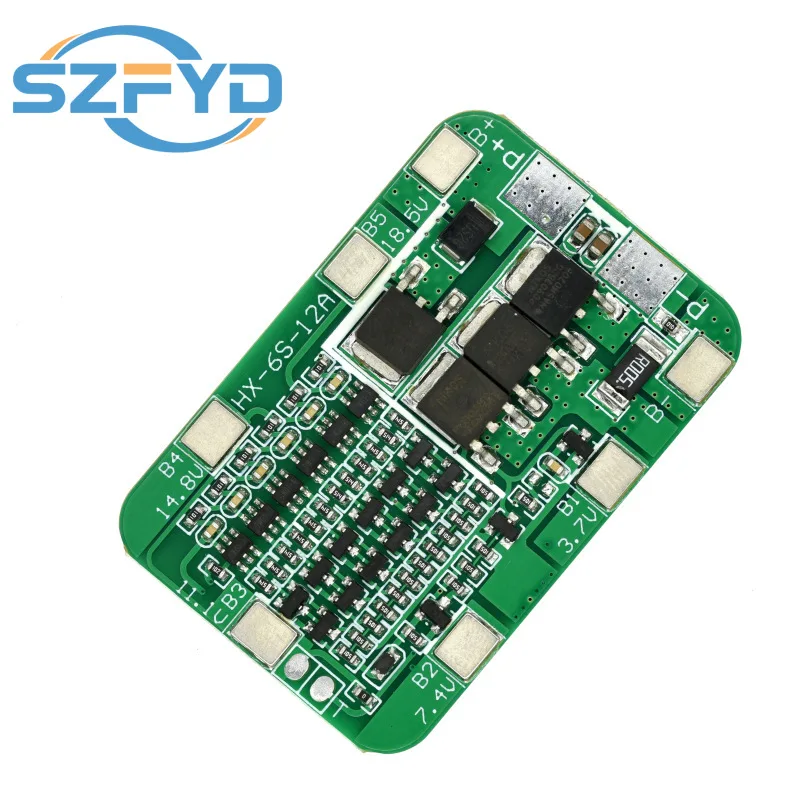 Placa de protección BMS 6S 15A 24V - Para baterías de iones de litio 18650 de paquete de 6 - Módulo PCB para kits de bricolaje